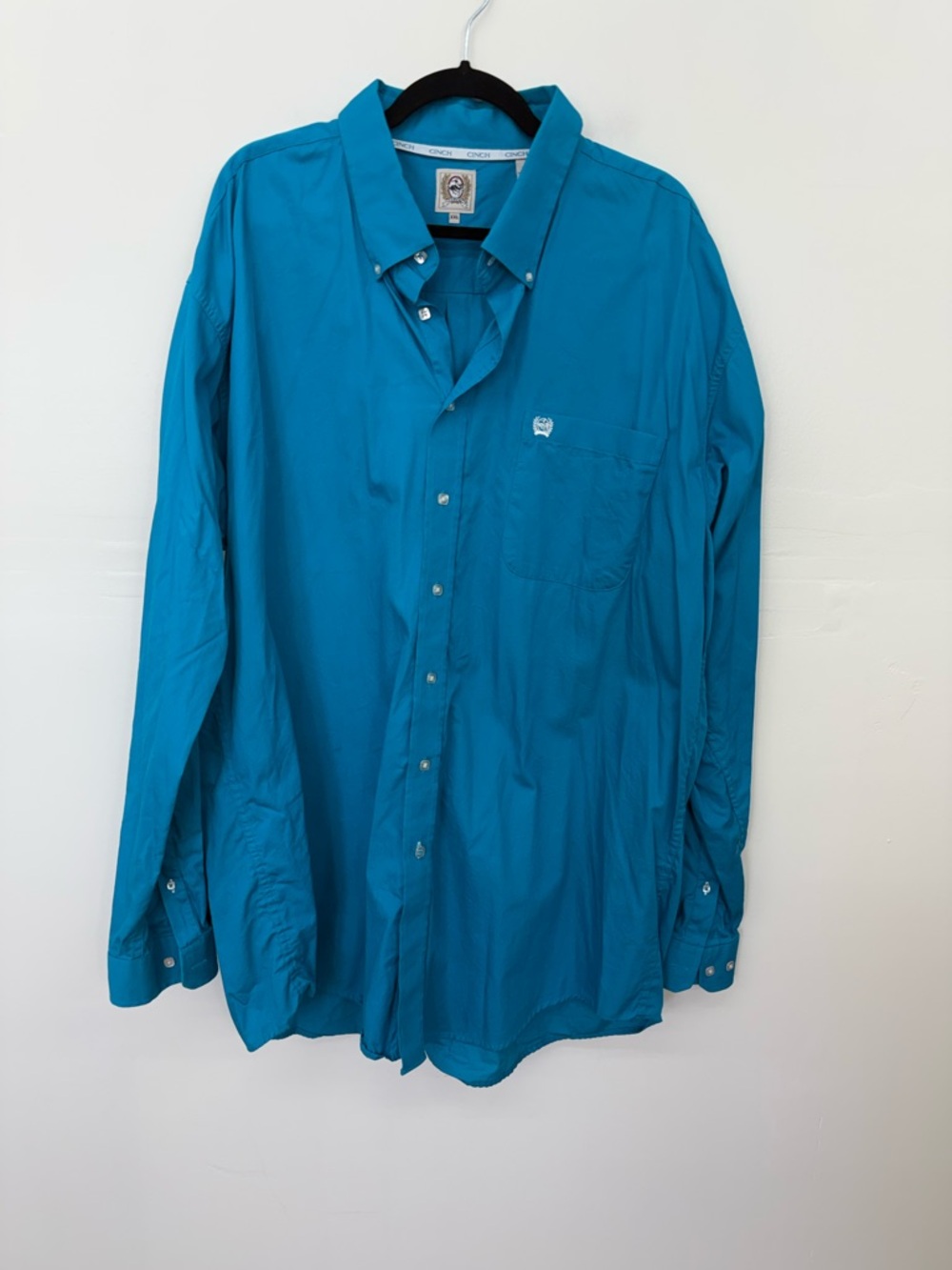Cinch Blue Button-Down Long Sleeve Shirt K5